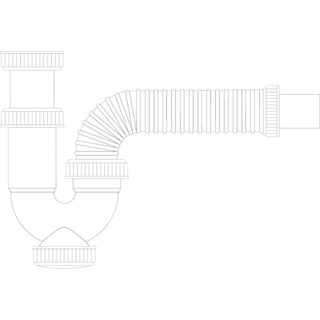 Sifón curvo extensible