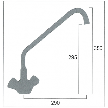 Grifo monobloc caño alto