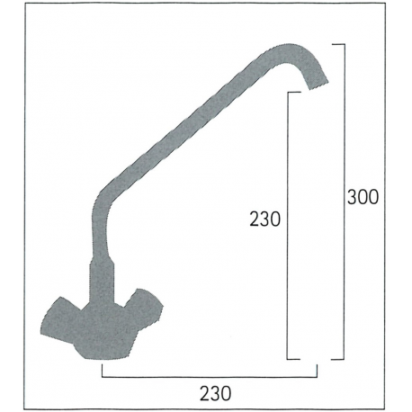 Grifo monobloc caño alto