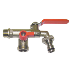 Tap Double Jardin M1/2 X H3/4 X H3/4 With Plug Fast