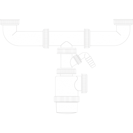 Sifón doble extensible